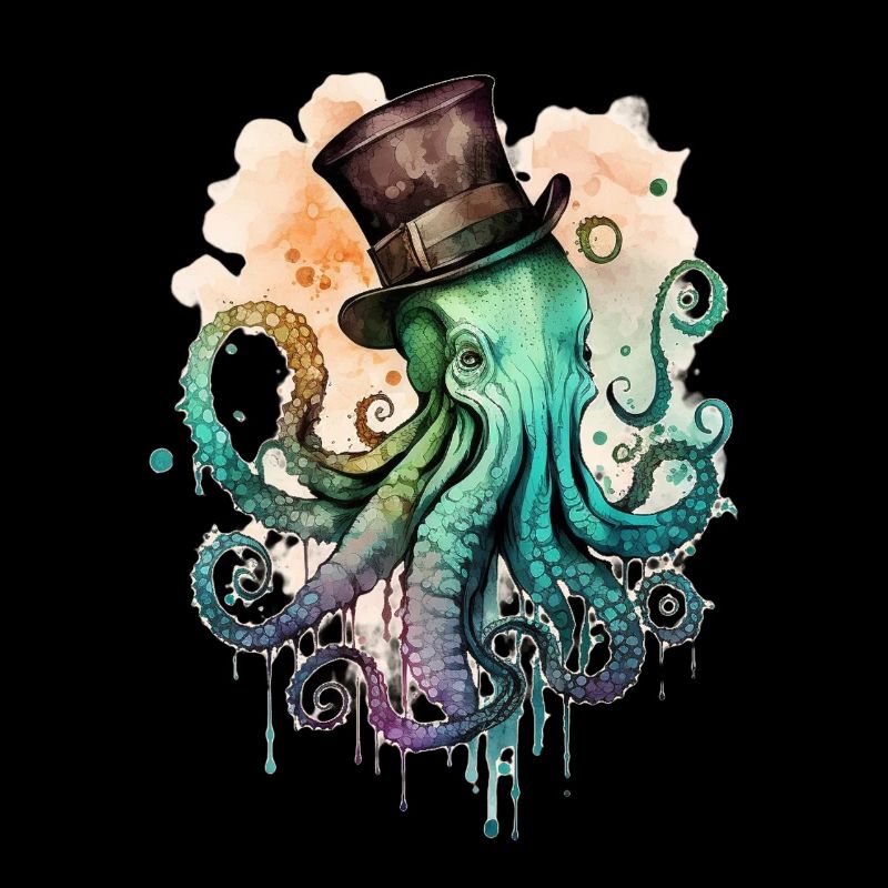 Octophus with cylinder