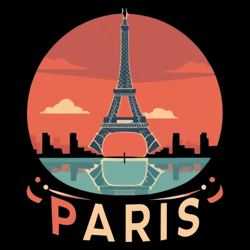 Cercle du coucher de soleil à Paris