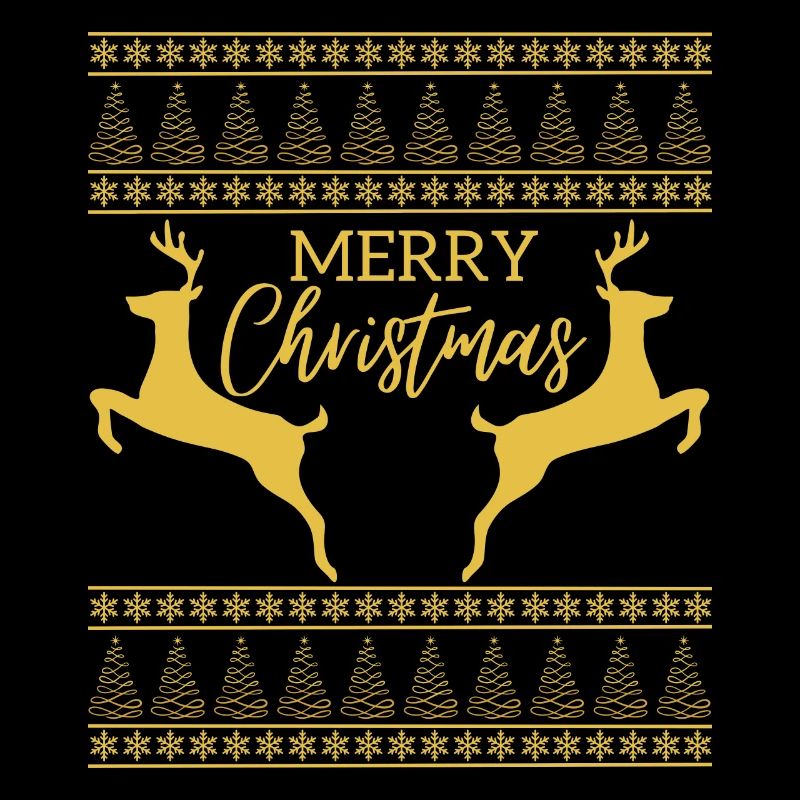 Merry Christmas Reindeer Christmas Snowflake
