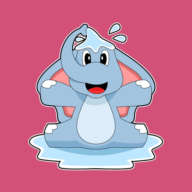 Éléphant éclaboussant l’eau