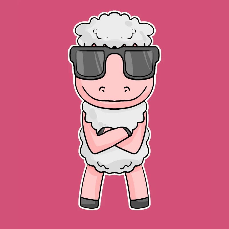 Schaf mit Brille