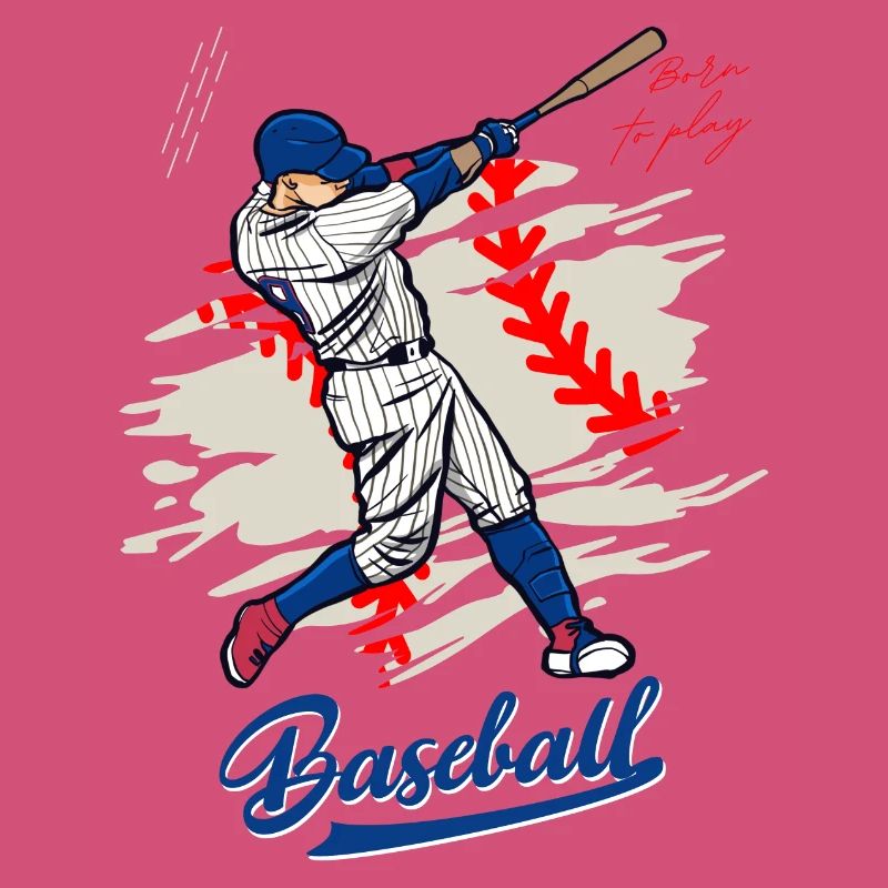 Illustration dynamique de balancement de baseball