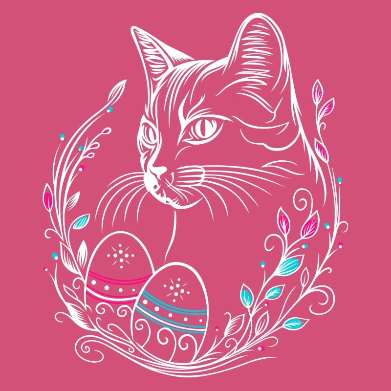 Katze Ostern Ostereier Easter Cat