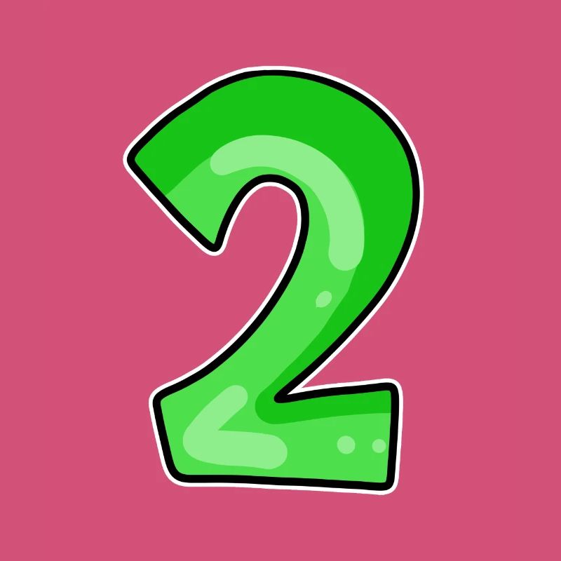 Two - 2 - Number Number