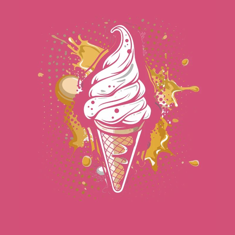 Cornet de crème glacée Éclaboussures de couleur