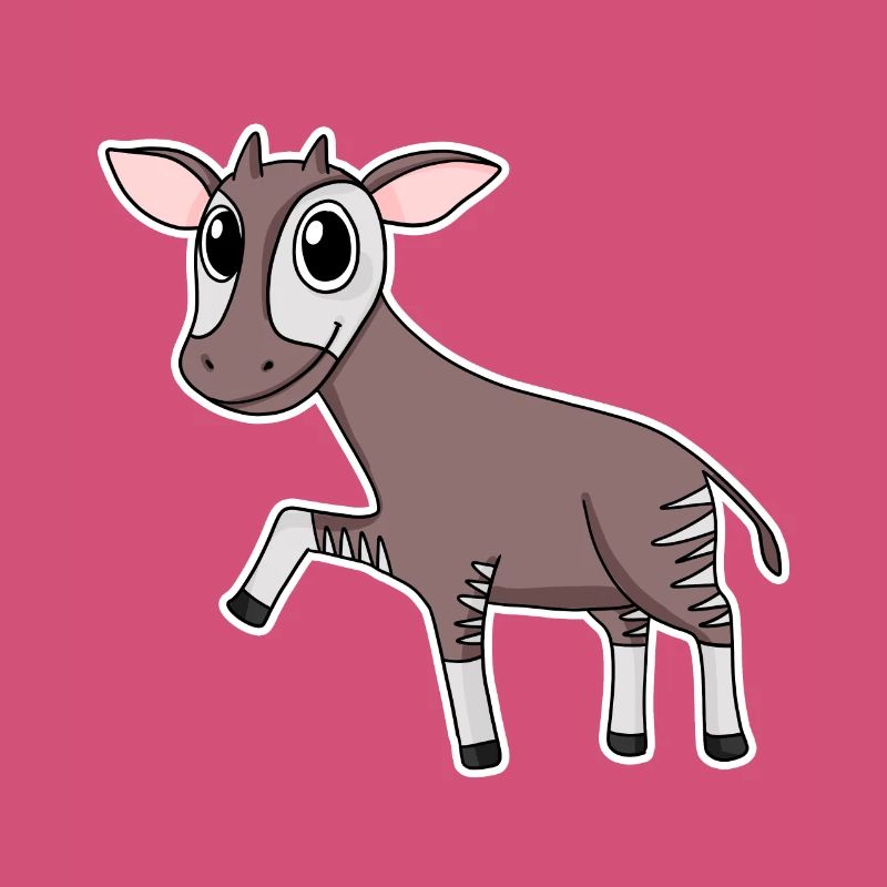 Okapi Waldgiraffe motiv