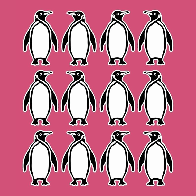 Minimalist Penguin Pattern Design
