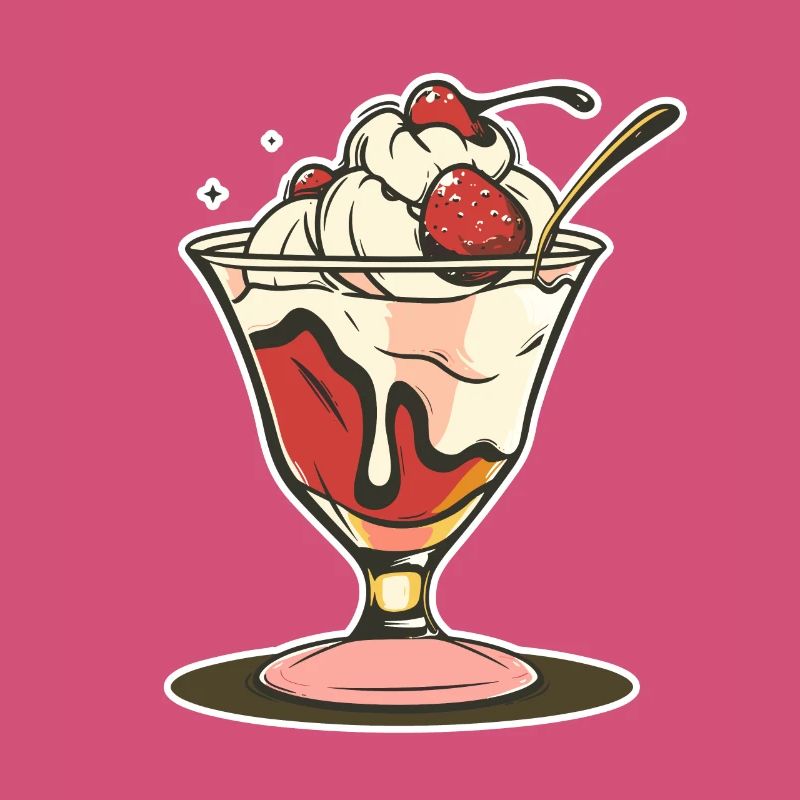 Dessin de coupe glacée