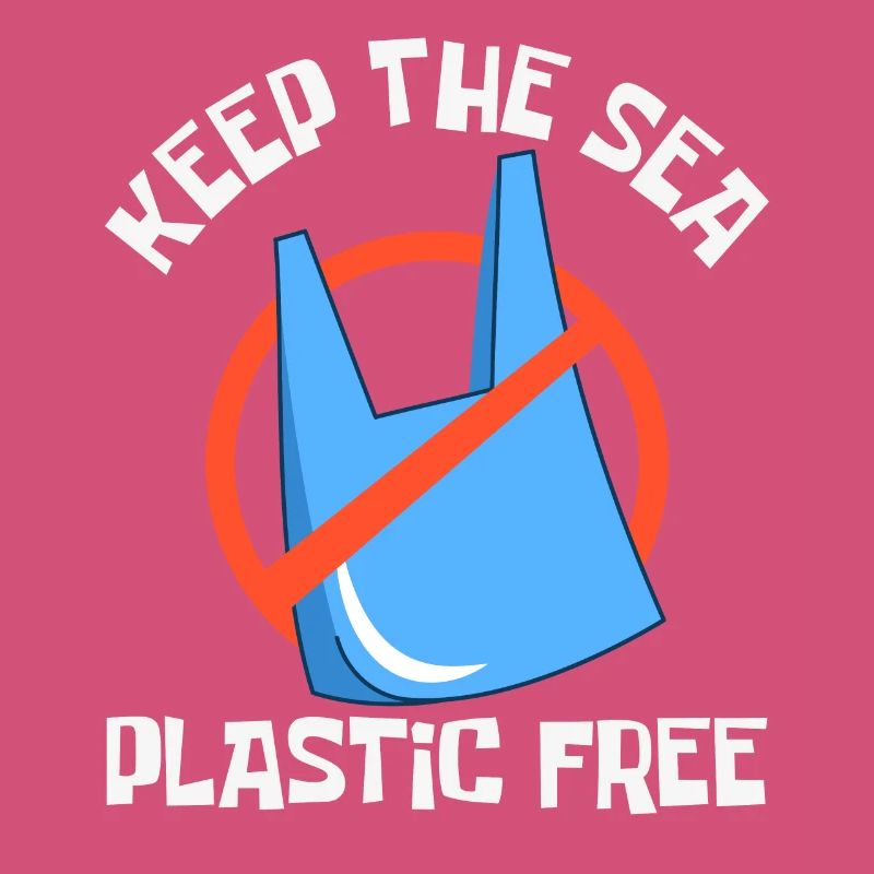 Bathing beach & sea plastic-free against pollution