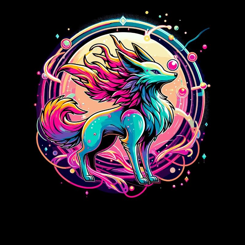 Art du renard psychédélique