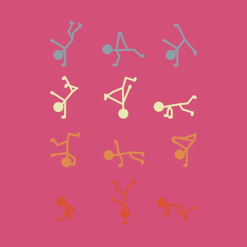 Breakdancer stick figures