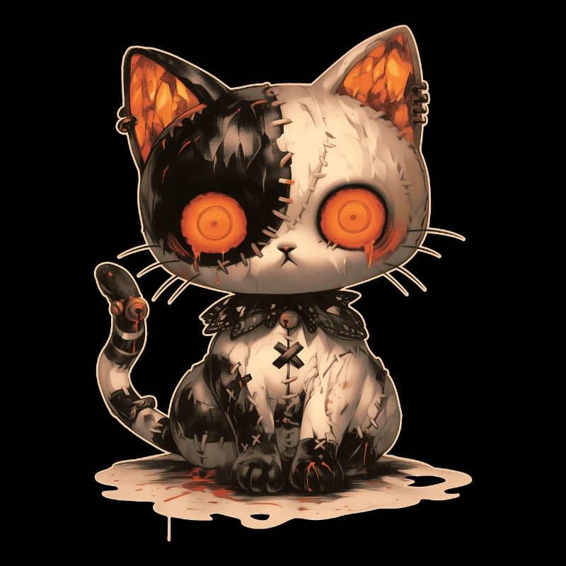 Poupée chat gothique Grunge E-Girl chat cadeau
