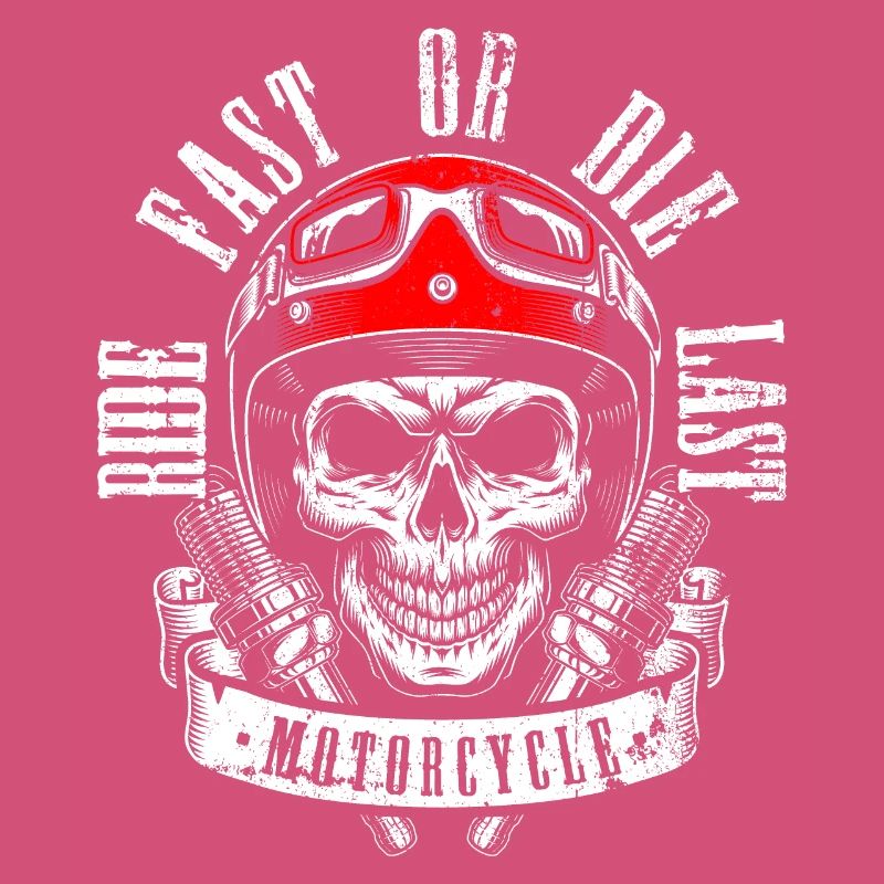 Fahre schnell oder stirb Skull Moto Art