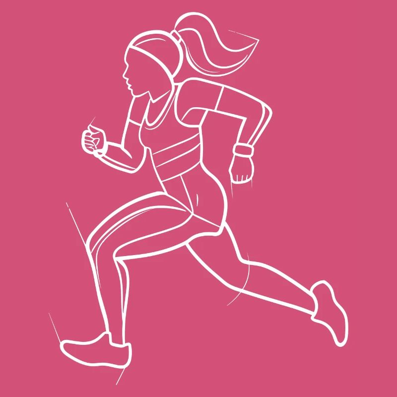 Dessin au trait du coureur