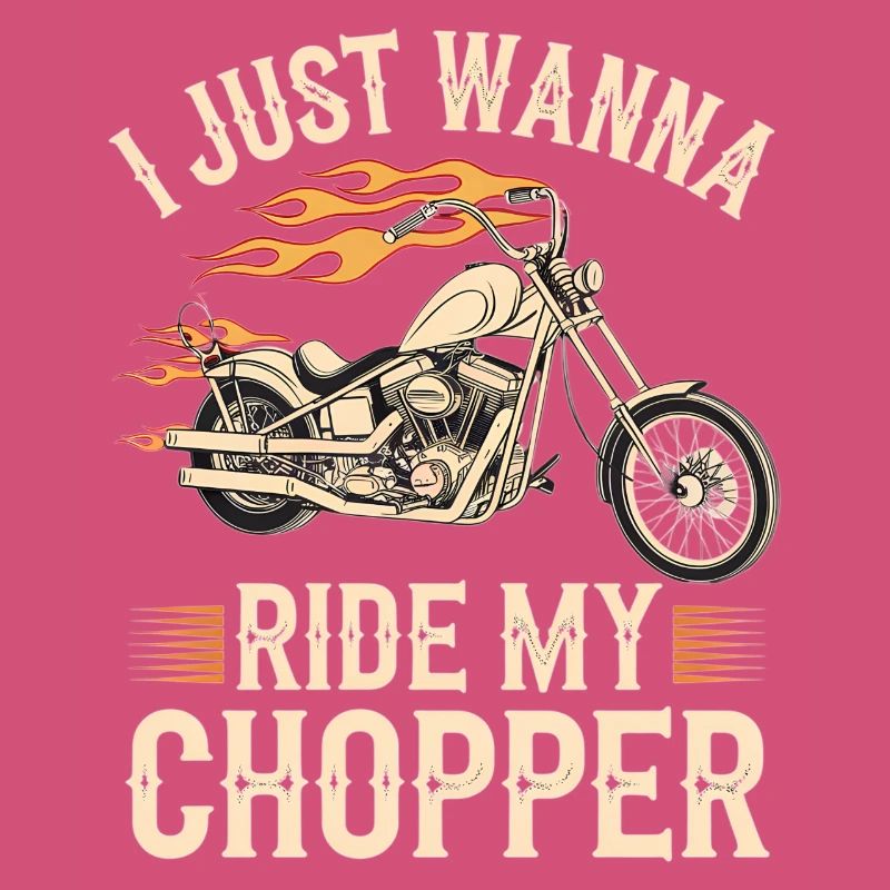 Flammender Chopper Motorrad