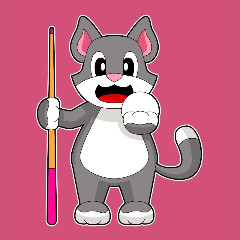 Queue de billard pour chat