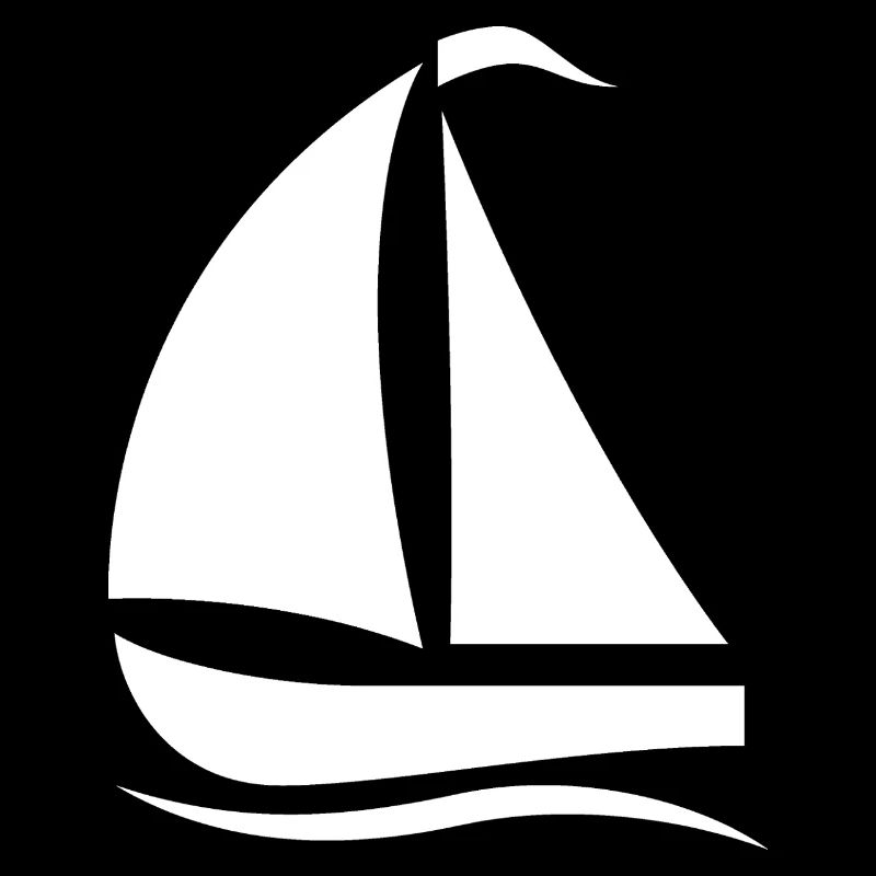 Minimalistische Segelboot Silhouette Nordsee 
