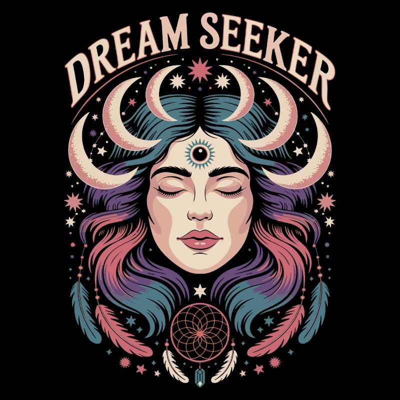Triple Moon Dream Seeker Visionäre Kunst