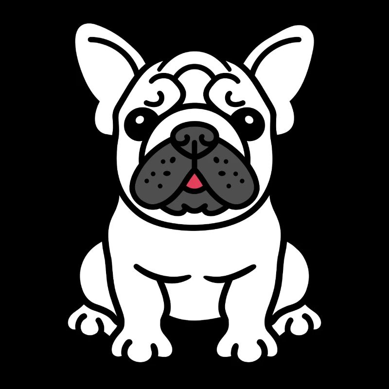 Design de Bouledogue Coeurenragé