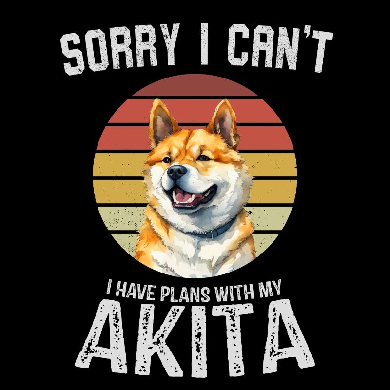 Conception ludique de citation de chien Akita