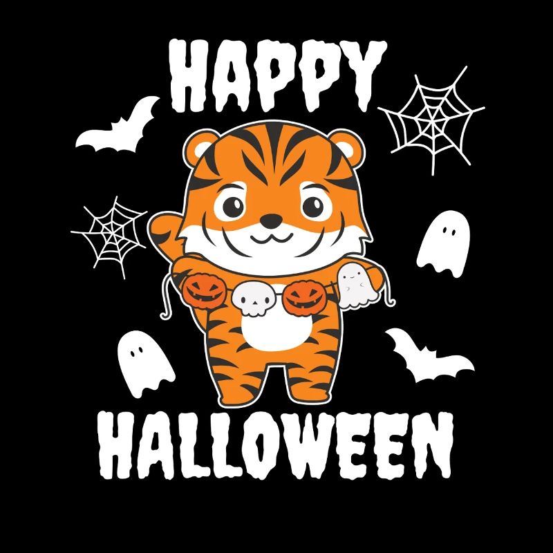Tiger Happy Halloween Pumpkin Ghost Costume