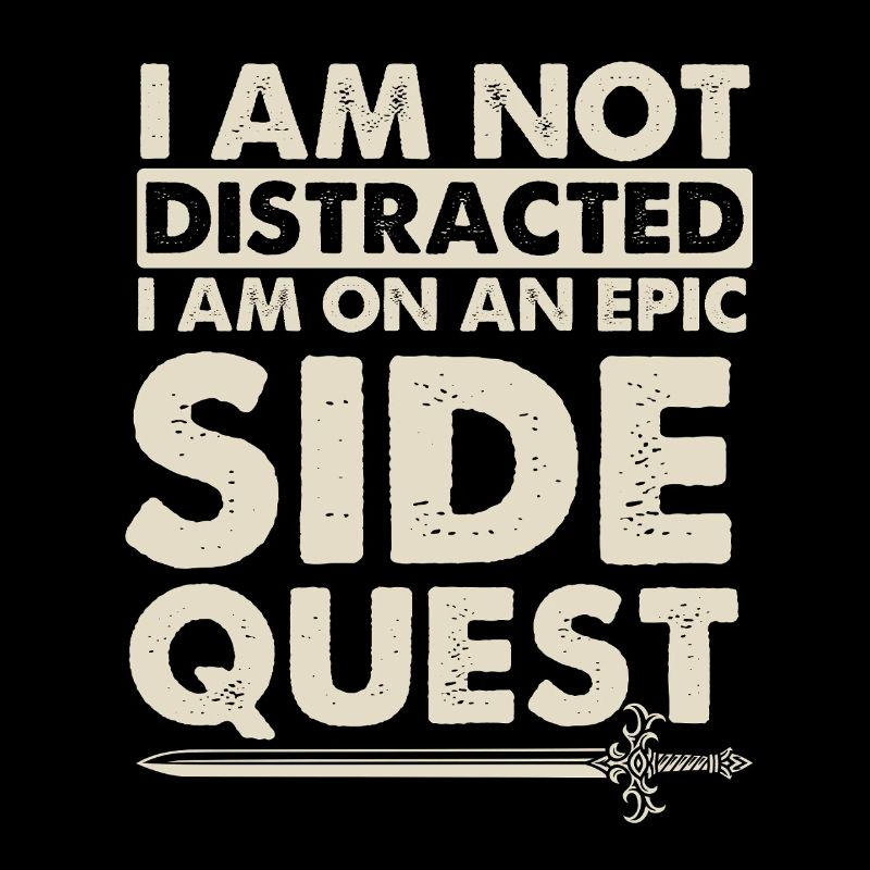 Sur une quête secondaire épique Pas distrait RPG Gamer