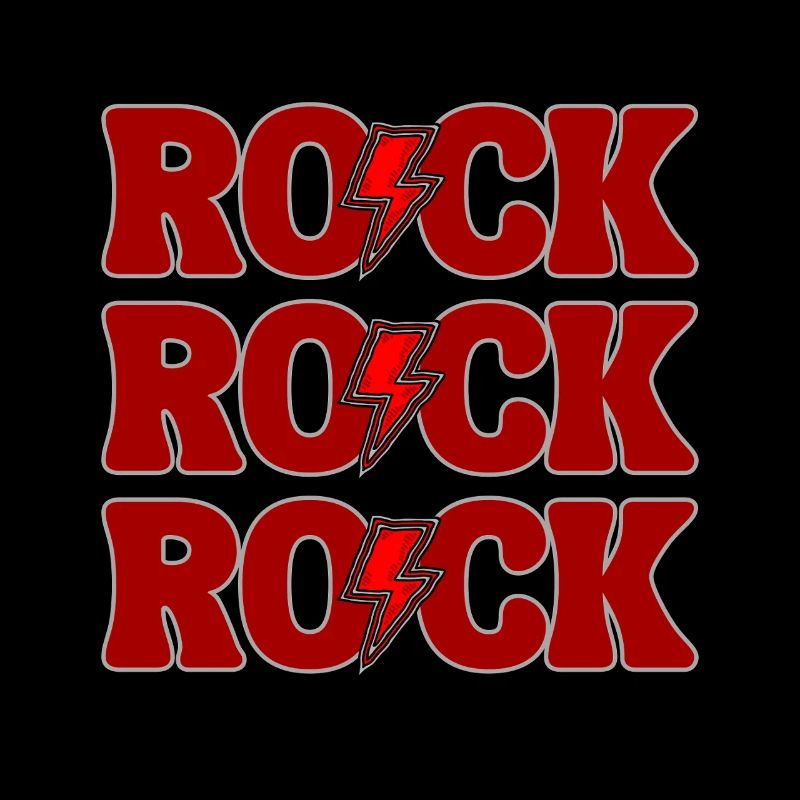 ROCK Trois Logos Rouge