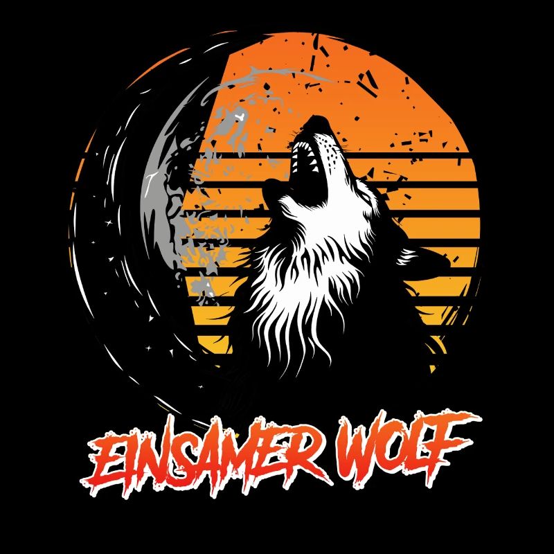 Wolf Spirit EINSAMER WOLF Retro Lustiges