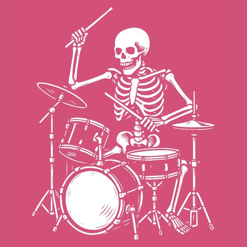 Skeleton Playing the Drums Artwork