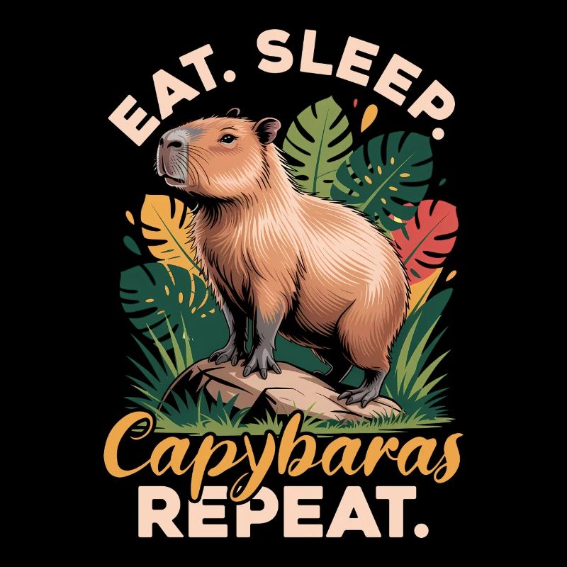 Funny aesthetic Kawaii Capybara