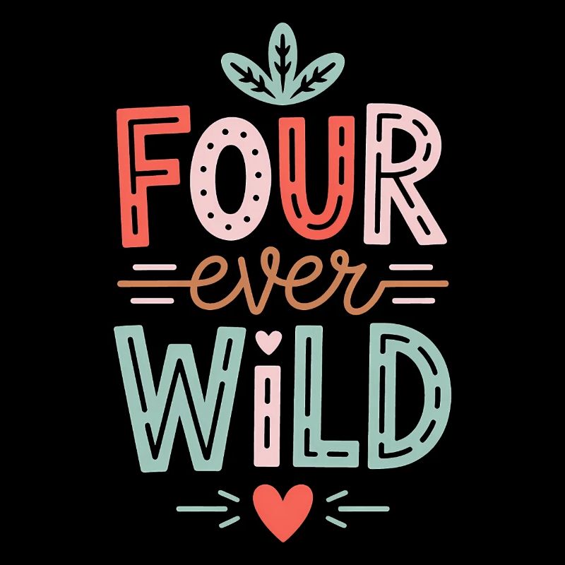 Four Ever Wild Kinder Geburtstag 4 Jahre Geschenk