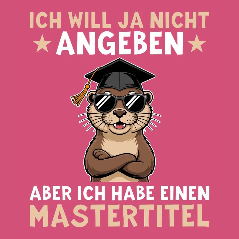 Masterabschluss - Otter mit Mastertitel