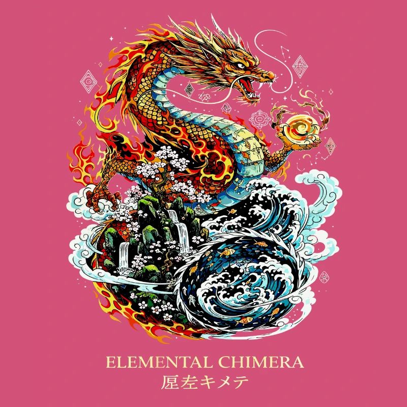 Chimère élémentaire | Dragon de feu et d’eau