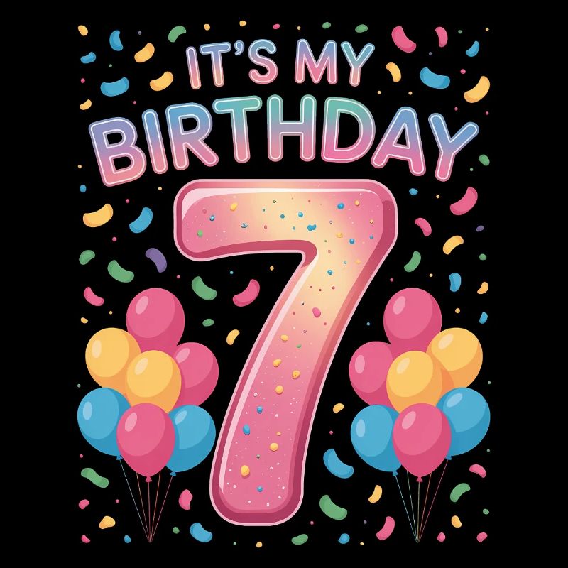 It’s My Birthday Kinder Geburtstag 7 Jahre Mädchen