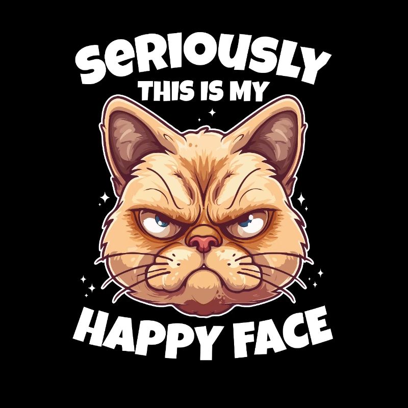 Sérieusement, c’est mon chat au visage heureux