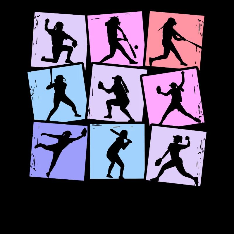 Baseballspielerin Baseball Damen Kinder Mädchen