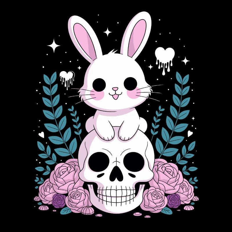 Kawaii Pastel Goth Bunny