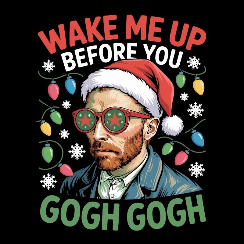 Gogh Xmas Portrait Style with Wit
