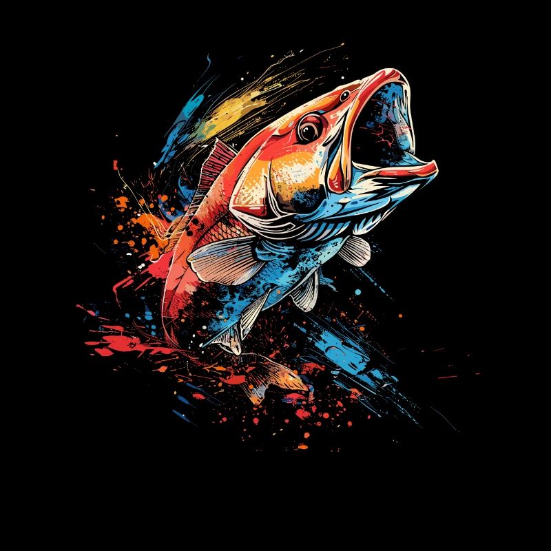 Blobs de peinture de poisson