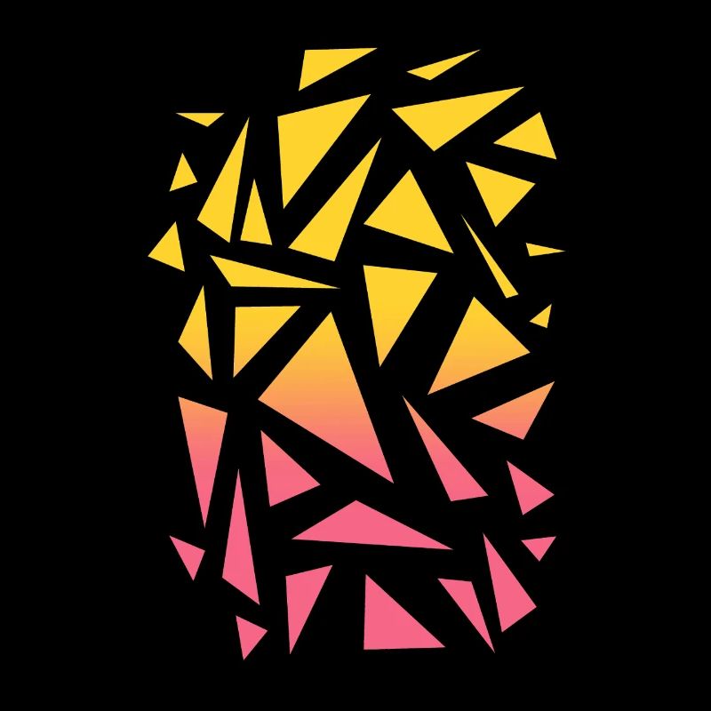 Triangle Pattern - Yellow Red