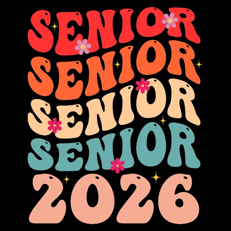 Senior 2026 Retro Floral Tee