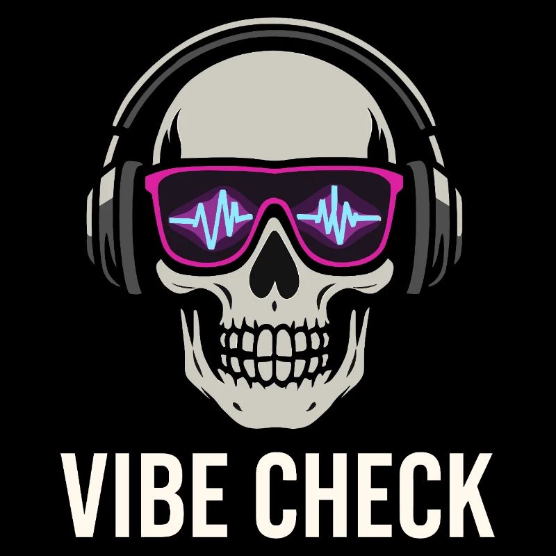 Crâne Neon Vibe Check – Skull Edition