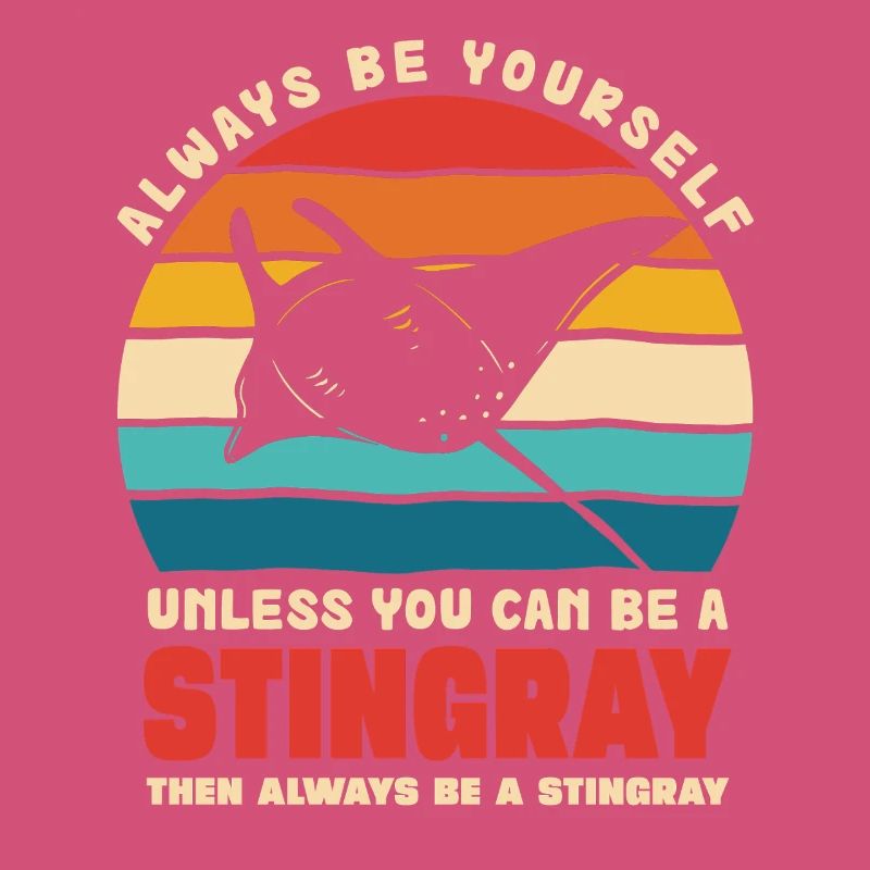 Stingray in Retro Sunset