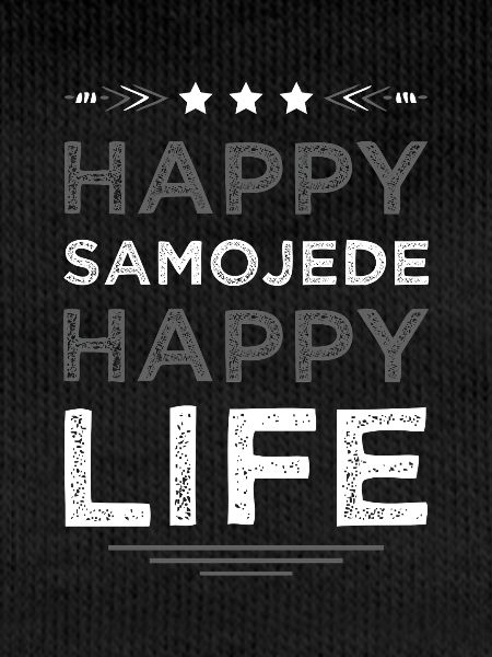 Samoyède heureux, vie heureuse