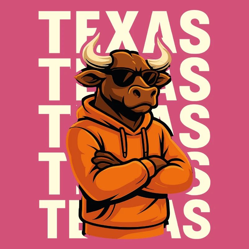 Cooler Stier Texas Stil