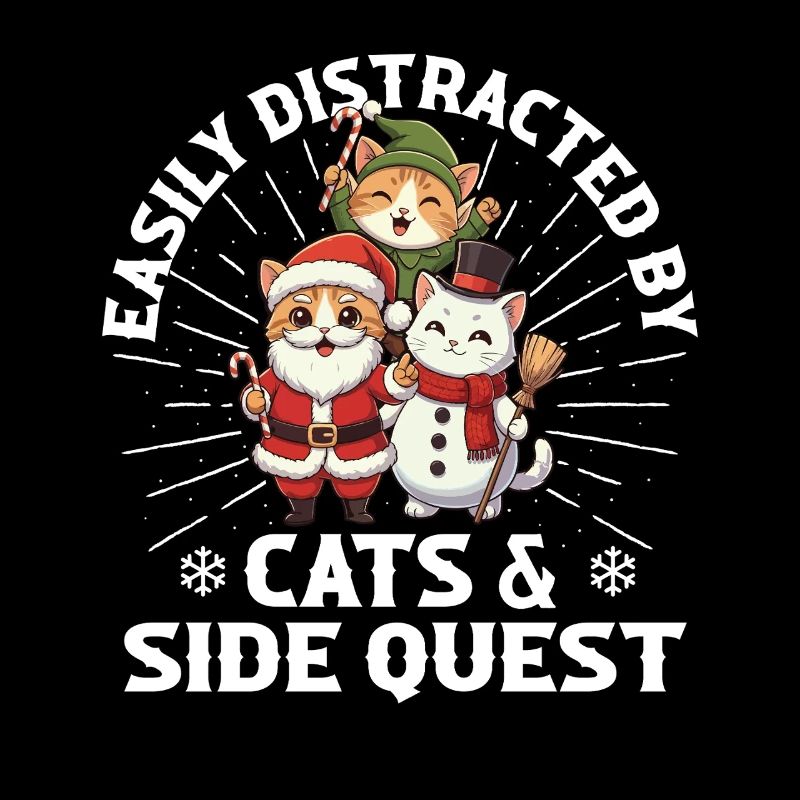 Facilement distrait par Cats & Side Quest Gaming Xmas