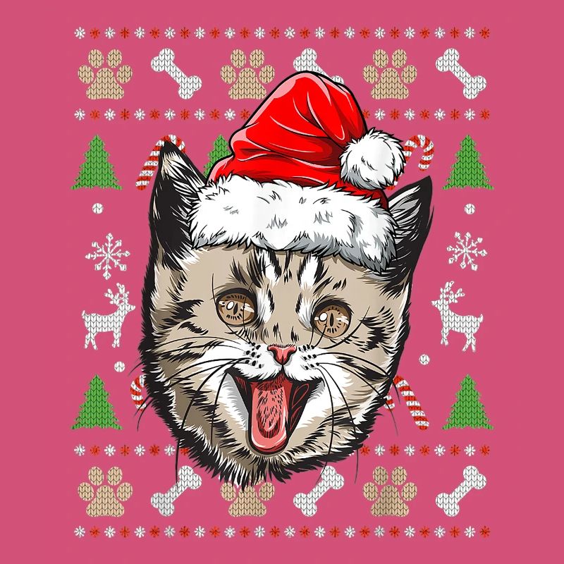 Hässlicher Weihnachtspullover Niedliche Katze Glückliche Geschenkidee