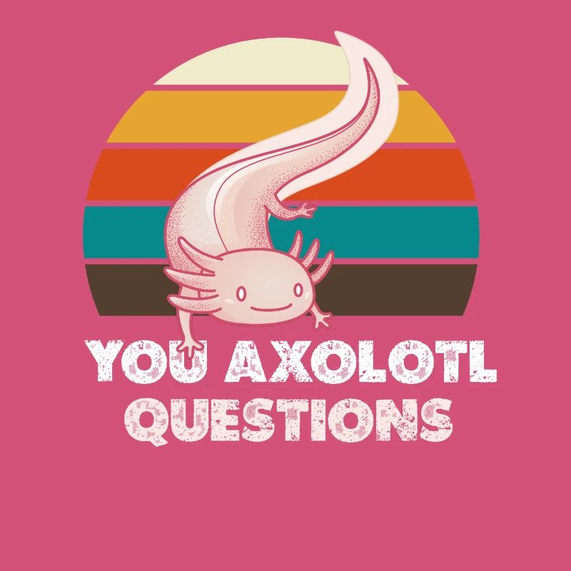 Axolotl coucher de soleil rétro