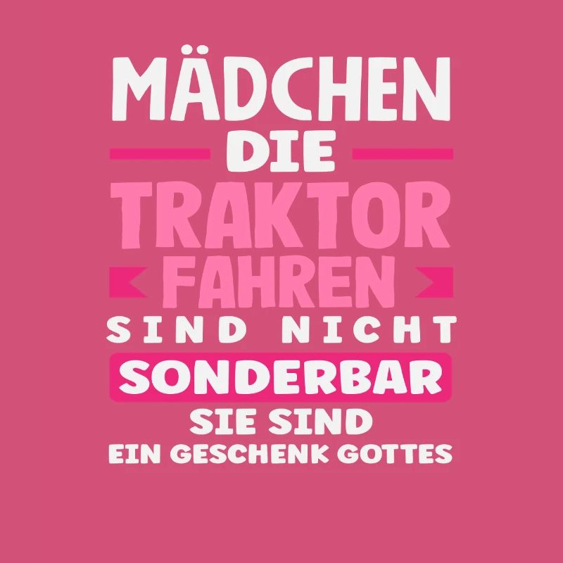 Traktorfahrer Lustiges Bauernhof Mädchen Traktor