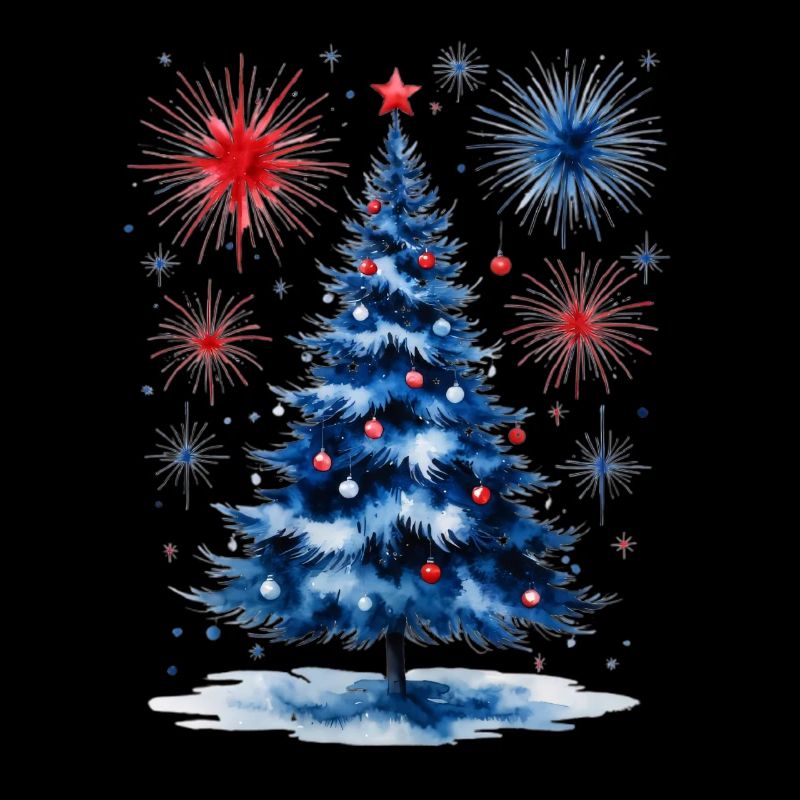 Feuerwerk Weihnachtsbaum Muster